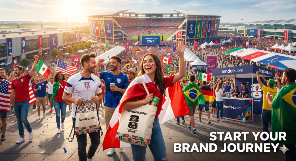 Action diagram of brand-customized bags and fan interaction