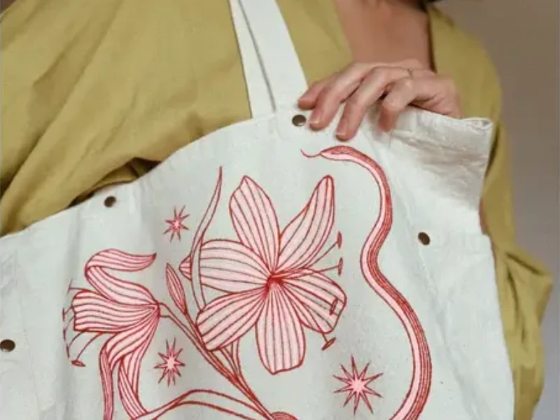 Hand Painted Canvas Bag 