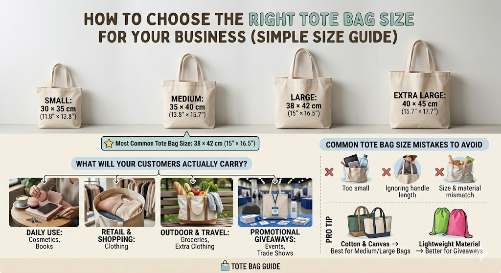 Tote Bag Size Choice: What’s Inside Determines What You Need
