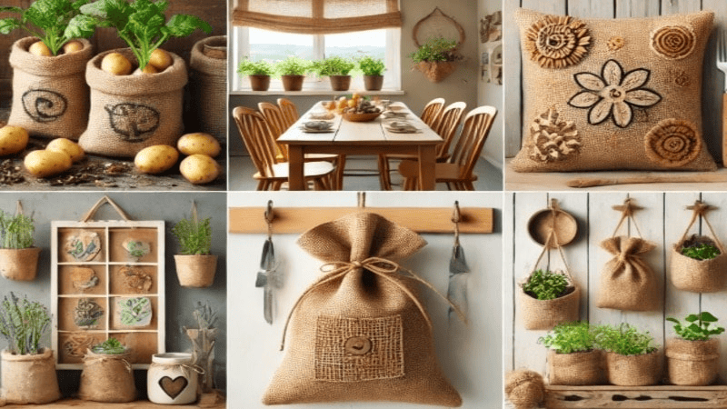 creative ways to use burlap bags