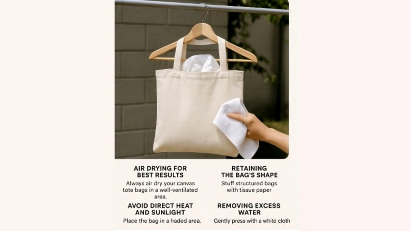 methods to dry canvas bag