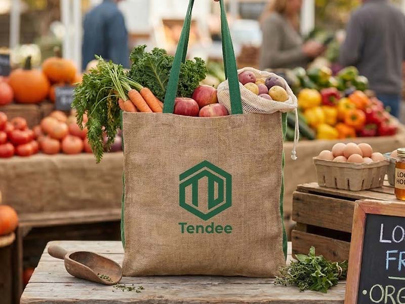  Farmer's Markets & Eco Stores Shopping tote bag